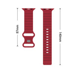 海洋風格矽膠錶帶，適用於 Apple Watch Ultra 49mm / Series 8&7 45mm / SE 2&6&SE&5&4 44mm / 3&2&1 42mm，適用於 Apple Watch Series 8&7 41mm / SE 2&6&SE&5&4 40mm / 3&2&1 38mm