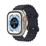 海洋風格矽膠錶帶，適用於 Apple Watch Ultra 49mm / Series 8&7 45mm / SE 2&6&SE&5&4 44mm / 3&2&1 42mm，適用於 Apple Watch Series 8&7 41mm / SE 2&6&SE&5&4 40mm / 3&2&1 38mm