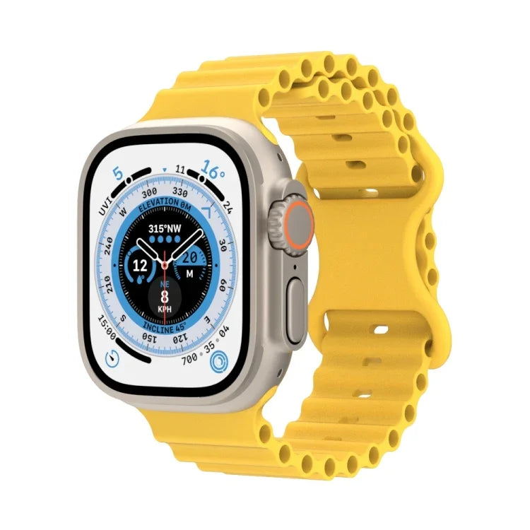 海洋風格矽膠錶帶，適用於 Apple Watch Ultra 49mm / Series 8&7 45mm / SE 2&6&SE&5&4 44mm / 3&2&1 42mm，適用於 Apple Watch Series 8&7 41mm / SE 2&6&SE&5&4 40mm / 3&2&1 38mm