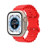 海洋風格矽膠錶帶，適用於 Apple Watch Ultra 49mm / Series 8&7 45mm / SE 2&6&SE&5&4 44mm / 3&2&1 42mm，適用於 Apple Watch Series 8&7 41mm / SE 2&6&SE&5&4 40mm / 3&2&1 38mm