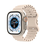 海洋風格矽膠錶帶，適用於 Apple Watch Ultra 49mm / Series 8&7 45mm / SE 2&6&SE&5&4 44mm / 3&2&1 42mm，適用於 Apple Watch Series 8&7 41mm / SE 2&6&SE&5&4 40mm / 3&2&1 38mm