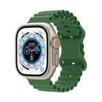 海洋風格矽膠錶帶，適用於 Apple Watch Ultra 49mm / Series 8&7 45mm / SE 2&6&SE&5&4 44mm / 3&2&1 42mm，適用於 Apple Watch Series 8&7 41mm / SE 2&6&SE&5&4 40mm / 3&2&1 38mm