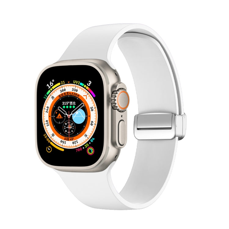 折疊扣矽膠錶帶，適用於 Apple Watch Ultra 49mm，適用於 Apple Watch Series 8&7 45mm / SE 2&6&SE&5&4 44mm / 3&2&1 42mm