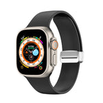 折疊扣矽膠錶帶，適用於 Apple Watch Ultra 49mm，適用於 Apple Watch Series 8&7 45mm / SE 2&6&SE&5&4 44mm / 3&2&1 42mm