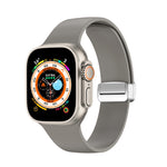 折疊扣矽膠錶帶，適用於 Apple Watch Ultra 49mm，適用於 Apple Watch Series 8&7 45mm / SE 2&6&SE&5&4 44mm / 3&2&1 42mm