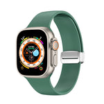 折疊扣矽膠錶帶，適用於 Apple Watch Ultra 49mm，適用於 Apple Watch Series 8&7 45mm / SE 2&6&SE&5&4 44mm / 3&2&1 42mm