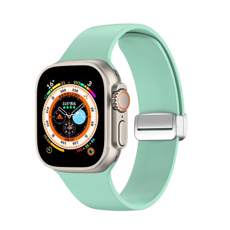 折疊扣矽膠錶帶，適用於 Apple Watch Ultra 49mm，適用於 Apple Watch Series 8&7 45mm / SE 2&6&SE&5&4 44mm / 3&2&1 42mm