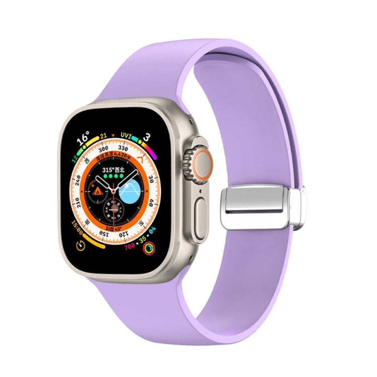 折疊扣矽膠錶帶，適用於 Apple Watch Ultra 49mm，適用於 Apple Watch Series 8&7 45mm / SE 2&6&SE&5&4 44mm / 3&2&1 42mm