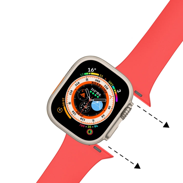 折疊扣矽膠錶帶，適用於 Apple Watch Ultra 49mm，適用於 Apple Watch Series 8&7 45mm / SE 2&6&SE&5&4 44mm / 3&2&1 42mm