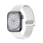 折疊扣矽膠錶帶，適用於 Apple Watch Ultra 49mm，適用於 Apple Watch Series 8&7 45mm / SE 2&6&SE&5&4 44mm / 3&2&1 42mm