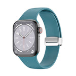折疊扣矽膠錶帶，適用於 Apple Watch Ultra 49mm，適用於 Apple Watch Series 8&7 45mm / SE 2&6&SE&5&4 44mm / 3&2&1 42mm
