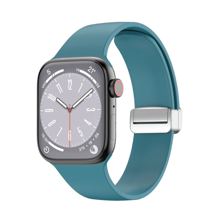 折疊扣矽膠錶帶，適用於 Apple Watch Ultra 49mm，適用於 Apple Watch Series 8&7 45mm / SE 2&6&SE&5&4 44mm / 3&2&1 42mm