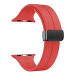 Solid Color Silicone Watch Band, For Apple Watch Series 8&7 41mm / SE 2&6&SE&5&4 40mm / 3&2&1 38mm, For Apple Watch Ultra 49mm / Series 8&7 45mm / SE 2&6&SE&5&4 44mm