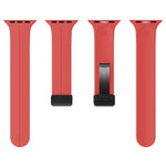 Solid Color Silicone Watch Band, For Apple Watch Series 8&7 41mm / SE 2&6&SE&5&4 40mm / 3&2&1 38mm, For Apple Watch Ultra 49mm / Series 8&7 45mm / SE 2&6&SE&5&4 44mm