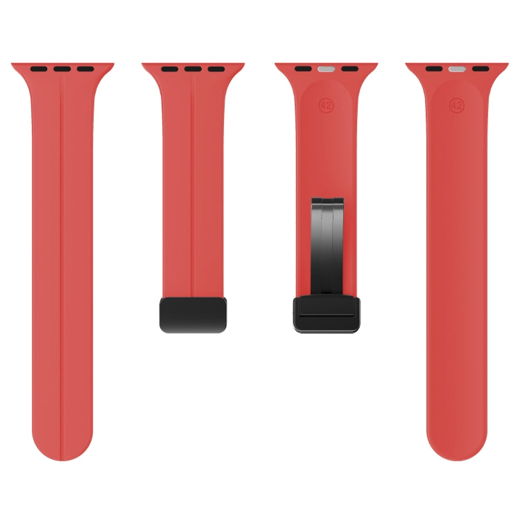 Solid Color Silicone Watch Band, For Apple Watch Series 8&7 41mm / SE 2&6&SE&5&4 40mm / 3&2&1 38mm, For Apple Watch Ultra 49mm / Series 8&7 45mm / SE 2&6&SE&5&4 44mm