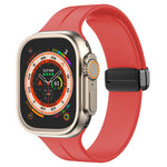 Solid Color Silicone Watch Band, For Apple Watch Ultra 49mm / Series 8&7 45mm / SE 2&6&SE&5&4 44mm, For Apple Watch Series 8&7 41mm / SE 2&6&SE&5&4 40mm / 3&2&1 38mm