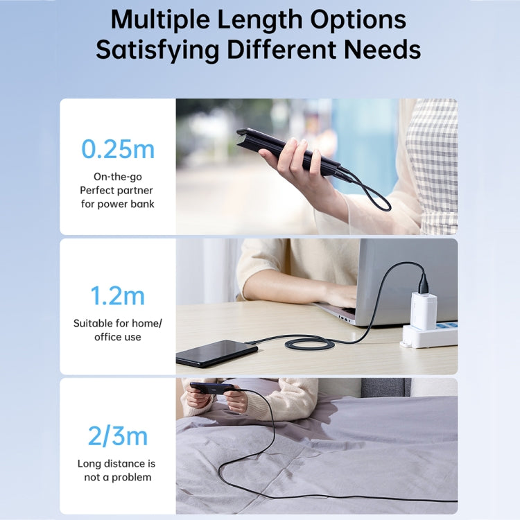 JOYROOM 2.4A USB 轉 8 Pin Surpass 系列快充數據線，0.25m，1.2m