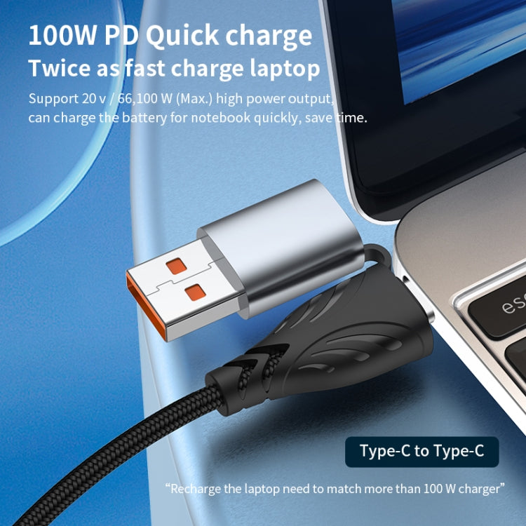 ADC-008 100W USB/Type-C 轉 Type-C + 8 Pin + Micro USB 二轉三全兼容快充數據線，1.2m，2m