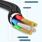 ADC-008 66W USB 轉 USB-C/Type-C + 8 Pin + Micro USB 三合一全兼容快速充電數據線，1.2米，2米