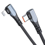 ADC-009 20W USB-C/Type-C 轉 8 Pin 雙 L 形數據線，0.4m，1m，2m