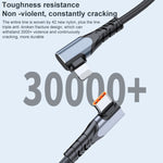 ADC-009 20W USB-C/Type-C 轉 8 Pin 雙 L 形數據線，0.4m，1m，2m