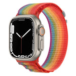 銀色扣尼龍錶帶，適用於 Apple Watch Ultra 49mm / Series 8&7 45mm / SE 2&6&SE&5&4 44mm，適用於 Apple Watch Series 8&7 41mm / SE 2&6&SE&5&4 40mm / 3&2&1 38mm