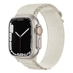 銀色扣尼龍錶帶，適用於 Apple Watch Ultra 49mm / Series 8&7 45mm / SE 2&6&SE&5&4 44mm，適用於 Apple Watch Series 8&7 41mm / SE 2&6&SE&5&4 40mm / 3&2&1 38mm