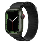 銀色扣尼龍錶帶，適用於 Apple Watch Ultra 49mm / Series 8&7 45mm / SE 2&6&SE&5&4 44mm，適用於 Apple Watch Series 8&7 41mm / SE 2&6&SE&5&4 40mm / 3&2&1 38mm