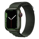 銀色扣尼龍錶帶，適用於 Apple Watch Ultra 49mm / Series 8&7 45mm / SE 2&6&SE&5&4 44mm，適用於 Apple Watch Series 8&7 41mm / SE 2&6&SE&5&4 40mm / 3&2&1 38mm