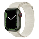 銀色扣尼龍錶帶，適用於 Apple Watch Ultra 49mm / Series 8&7 45mm / SE 2&6&SE&5&4 44mm，適用於 Apple Watch Series 8&7 41mm / SE 2&6&SE&5&4 40mm / 3&2&1 38mm
