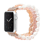 珍珠水晶錶帶，適用於 Apple Watch 5 & 4 40mm / 3 & 2 & 1 38mm，適用於 Apple Watch 5 & 4 44mm / 3 & 2 & 1 42mm