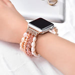 珍珠水晶錶帶，適用於 Apple Watch 5 & 4 40mm / 3 & 2 & 1 38mm，適用於 Apple Watch 5 & 4 44mm / 3 & 2 & 1 42mm