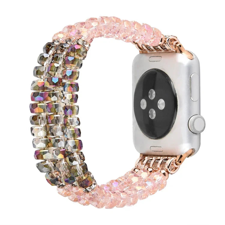 珍珠水晶錶帶，適用於 Apple Watch 5 & 4 40mm / 3 & 2 & 1 38mm，適用於 Apple Watch 5 & 4 44mm / 3 & 2 & 1 42mm