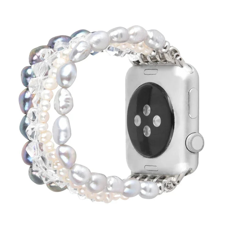 珍珠水晶錶帶，適用於 Apple Watch 5 & 4 40mm / 3 & 2 & 1 38mm，適用於 Apple Watch 5 & 4 44mm / 3 & 2 & 1 42mm