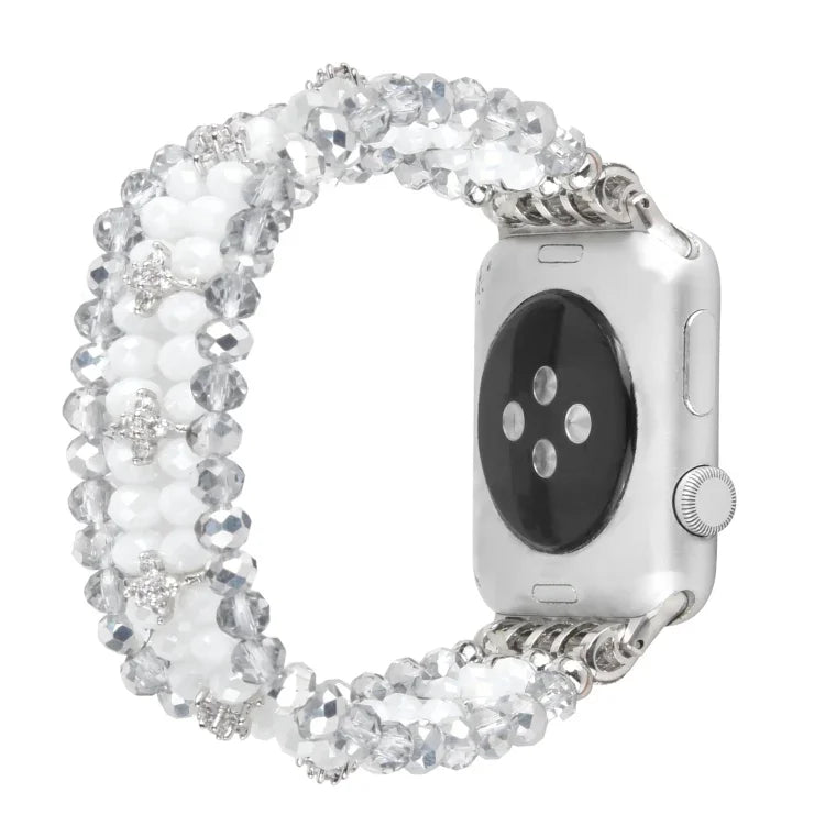 珍珠水晶錶帶，適用於 Apple Watch 5 & 4 40mm / 3 & 2 & 1 38mm，適用於 Apple Watch 5 & 4 44mm / 3 & 2 & 1 42mm
