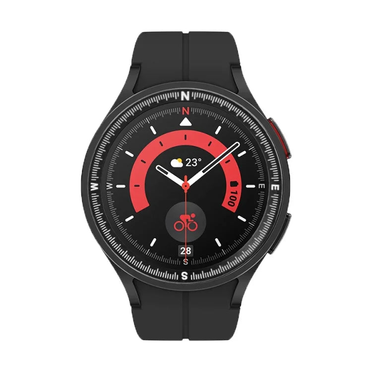 羅盤刻度金屬錶圈，適用於 Samsung Galaxy Watch 5 Pro