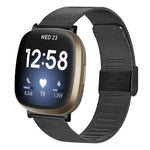 Milan Buckle Metal Watch Band, For Fitbit Versa 3 / Sense, For Fitbit Versa 4 / Sense 2