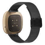 Milan Buckle Metal Watch Band, For Fitbit Versa 3 / Sense, For Fitbit Versa 4 / Sense 2