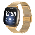 Milan Buckle Metal Watch Band, For Fitbit Versa 3 / Sense, For Fitbit Versa 4 / Sense 2