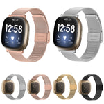 Milan Buckle Metal Watch Band, For Fitbit Versa 3 / Sense, For Fitbit Versa 4 / Sense 2