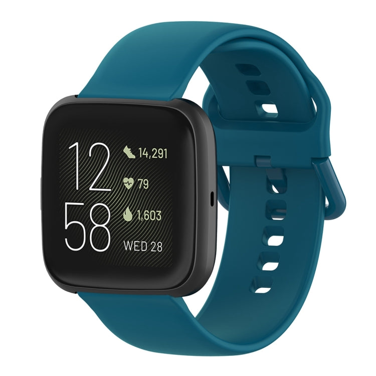Color Buckle Silicone Wrist Strap Watch Band for Fitbit Versa 2 / Versa / Versa Lite / Blaze, Size: S, Size: L