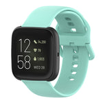 Color Buckle Silicone Wrist Strap Watch Band for Fitbit Versa 2 / Versa / Versa Lite / Blaze, Size: S, Size: L