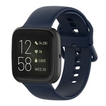 Color Buckle Silicone Wrist Strap Watch Band for Fitbit Versa 2 / Versa / Versa Lite / Blaze, Size: S, Size: L