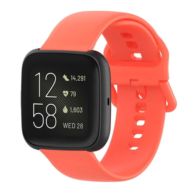 Color Buckle Silicone Wrist Strap Watch Band for Fitbit Versa 2 / Versa / Versa Lite / Blaze, Size: S, Size: L