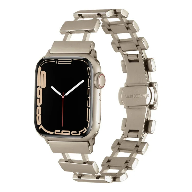 中空不鏽鋼錶帶，適用於 Apple Watch Ultra 49mm / Series 8&7 45mm，適用於 Apple Watch Series 8&7 41mm / SE 2&6&SE&5&4 40mm