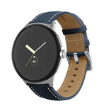 尖尾縫線真皮錶帶，適用於 Google Pixel Watch 4 / 3 / 2 / 1 41毫米