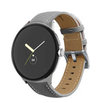 尖尾縫線真皮錶帶，適用於 Google Pixel Watch 4 / 3 / 2 / 1 41毫米