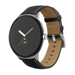尖尾縫線真皮錶帶，適用於 Google Pixel Watch 4 / 3 / 2 / 1 41毫米