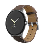 尖尾縫線真皮錶帶，適用於 Google Pixel Watch 4 / 3 / 2 / 1 41毫米