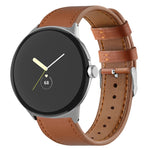 圓尾真皮錶帶，適用於 Google Pixel Watch 4 / 3 / 2 / 1 41mm